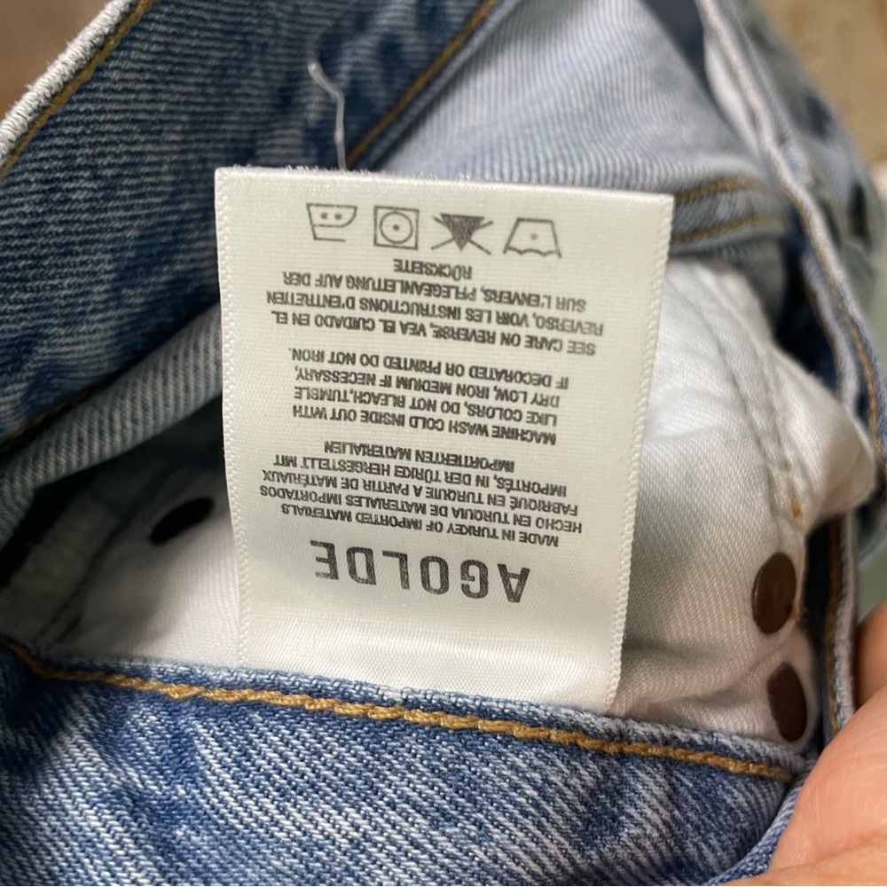 Agolde 90’s Jeans Straight Leg Blue Size 27 - Picture 10 of 11